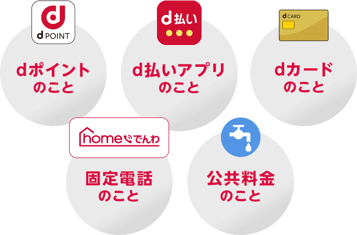 ・dポイントのこと・d払いアプリのこと・dカードのこと・固定電話のこと・公共料金のこと